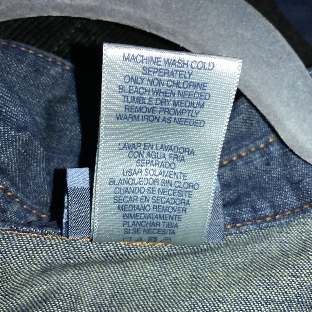 Classic Elements Denim Button Front Blouse Sz L B… - image 6